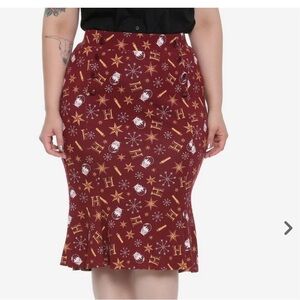 Hot Topic Harry Potter Retro Holiday Skirt S Christmas